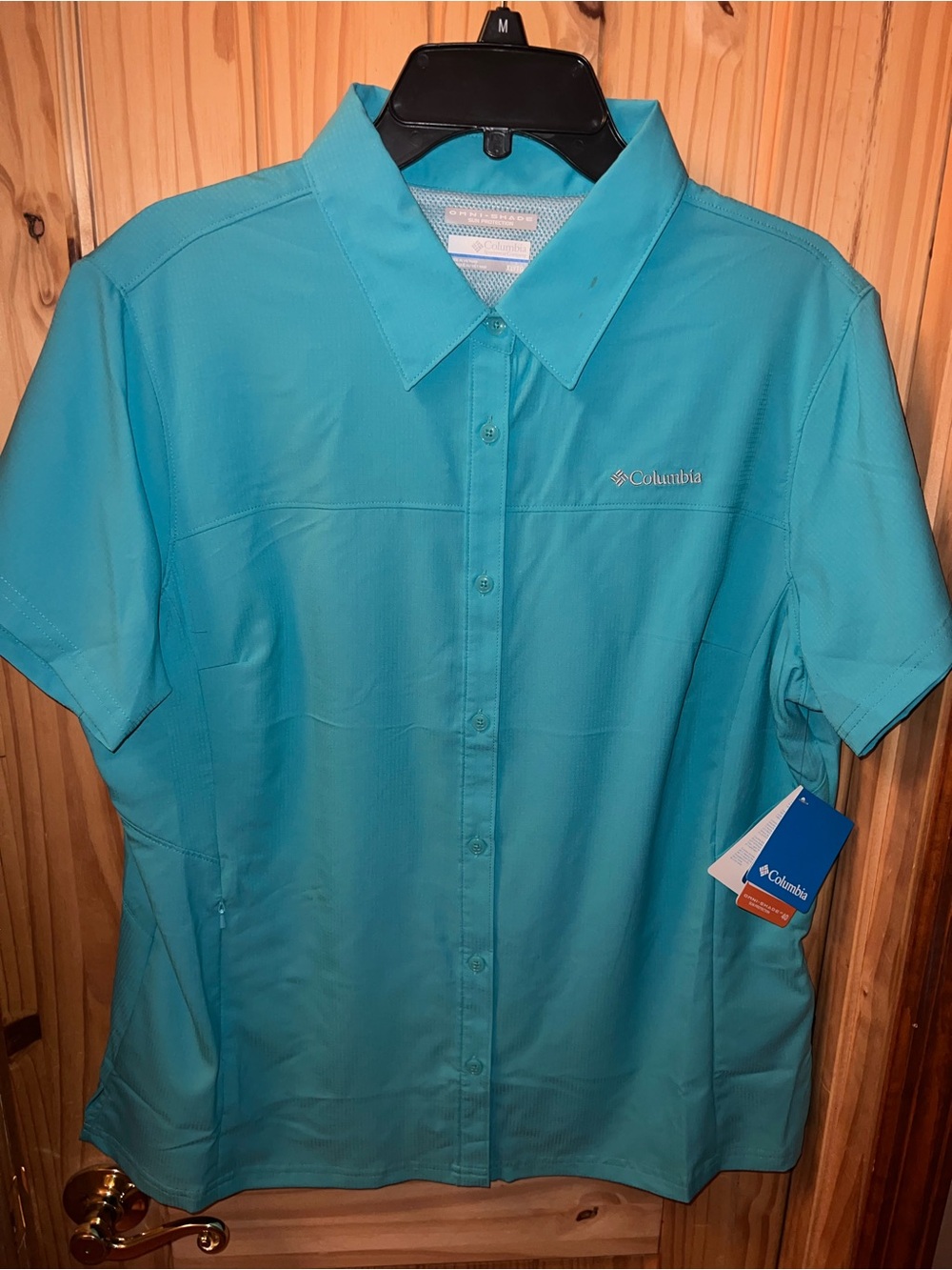 Columbia Meadowgate Omni-Shade Womens Short Sleeve Shirt Extra Large NWT